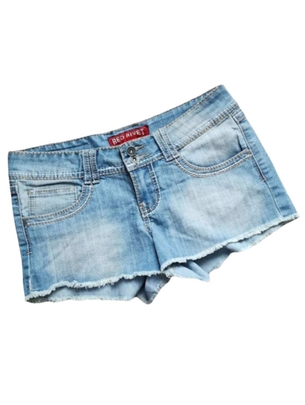 Red Rivet Jr. Size‎ 7 blue denim cut- off shorts